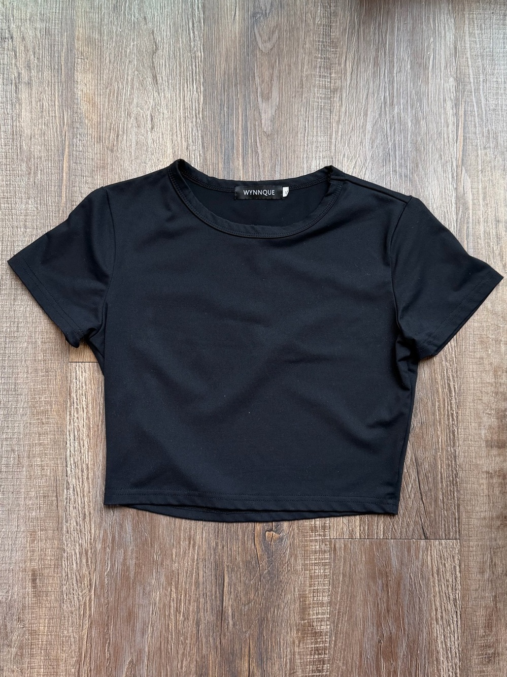 Black Crop Tee — Women's Short Sleeve Top